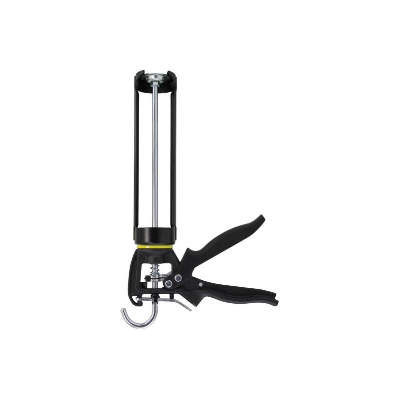 Pistolet squelette lourd noir pour silicone