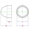 Capuchon écrous hexagonales