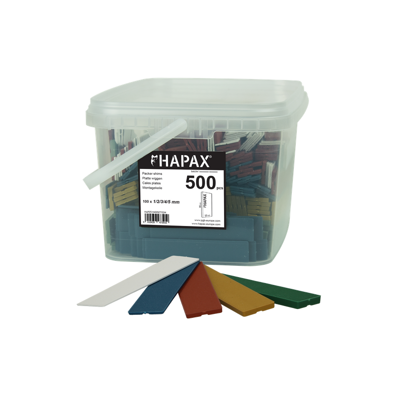 Mix Cales plates en plastique HAPAX 22x95mm