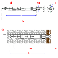 Chevilles de chassis nylon colleret fraisé