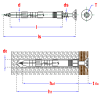 Chevilles de chassis nylon colleret fraisé