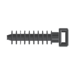 Chevilles pour colliers de cablages 10x43 noir (sachet de 100)